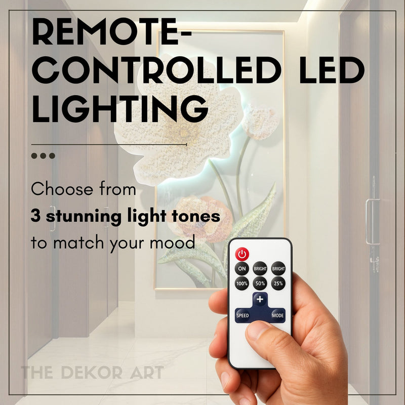 Crystal Glass Wall Painting with LED Light