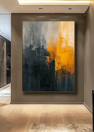 Luxury Imported Premium Handmade Canvas Painting with Half Hand Paint & PS Frame for Living Room Décor – 80x120 cm