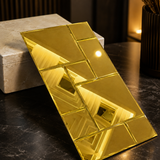 Gold Diamond Bevel Self-Adhesive Glass Mosaic Mirror Wall Tile – 12×24 Inch