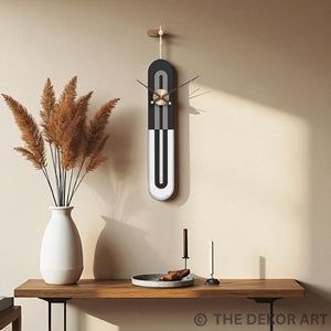 Sleek Long Monochrome Wall Clock – 50×7 Inch – Elegant Linear Design for Contemporary Decor
