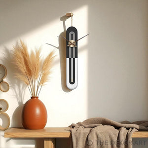 Sleek Long Monochrome Wall Clock – 50×7 Inch – Elegant Linear Design for Contemporary Decor