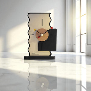 Abstract Modern Table Clock – 12×8 Inch – Designer Accent with Sculptural Aesthetic