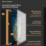 Crystal Floral Wall Painting — LED Glow Finish; 24×48 inches