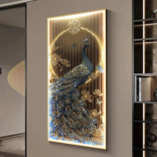Crystal Glass Wall Painting with LED Light