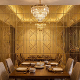 Gold Strip Mirror Glass Mosaic Tile - lifestyle-2 | The Dekor Art