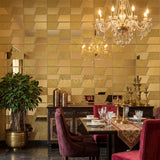 Gold Pyramid Bevel Glass Mosaic Tiles - lifestyle-2 | The Dekor Art