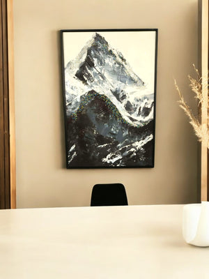 Luxury Imported Premium Handmade Canvas Painting with Half Hand Paint & PS Frame for Living Room Décor – 80x120 cm