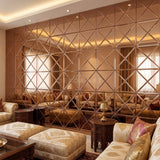 Rose Gold Glass Mosaic Mirror Tiles for Feature Wall - 12x12 inches (Box of 22) - lifestyle-1 | The Dekor Art