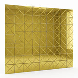 Gold Cross-Cut Bevel Glass Mosaic Mirror Tiles by The Dekor Art - studio white | The Dekor Art